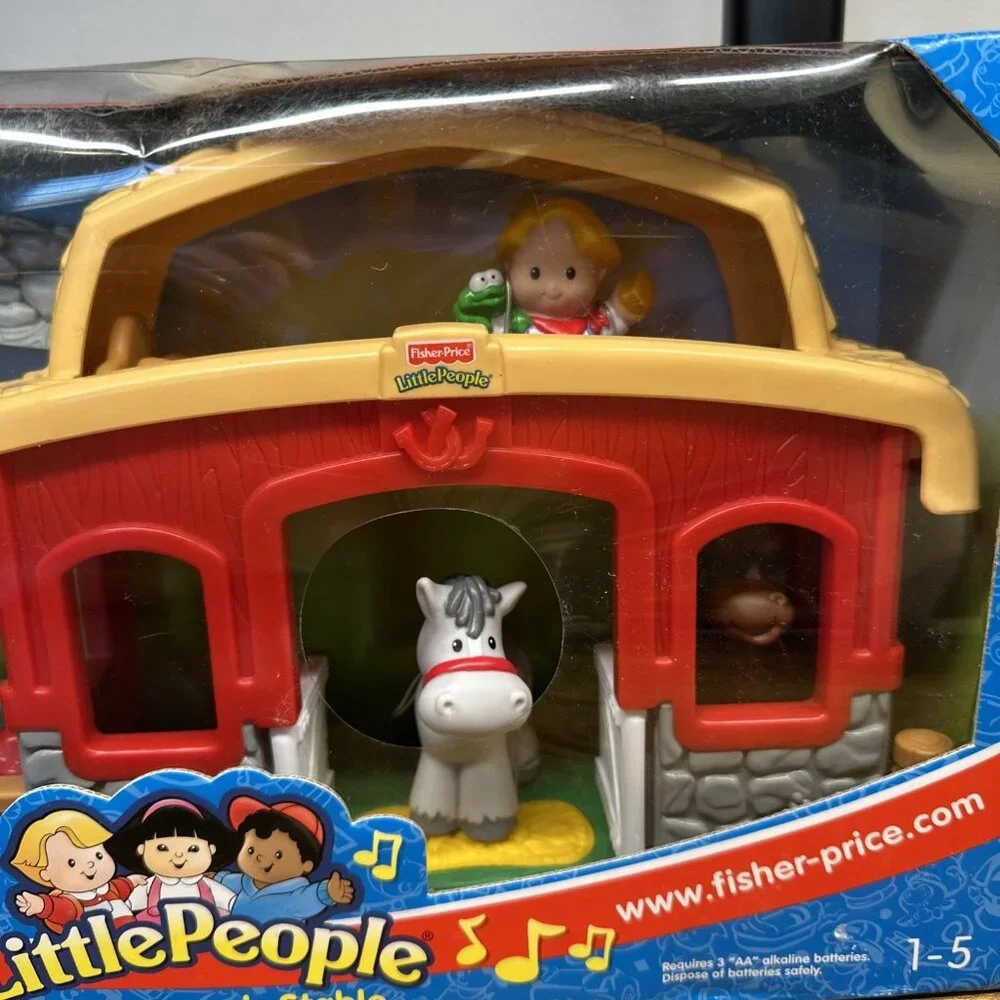 Vintage Fisher‎ Price Little People Animal Sounds Stable Tractor Set 2003
